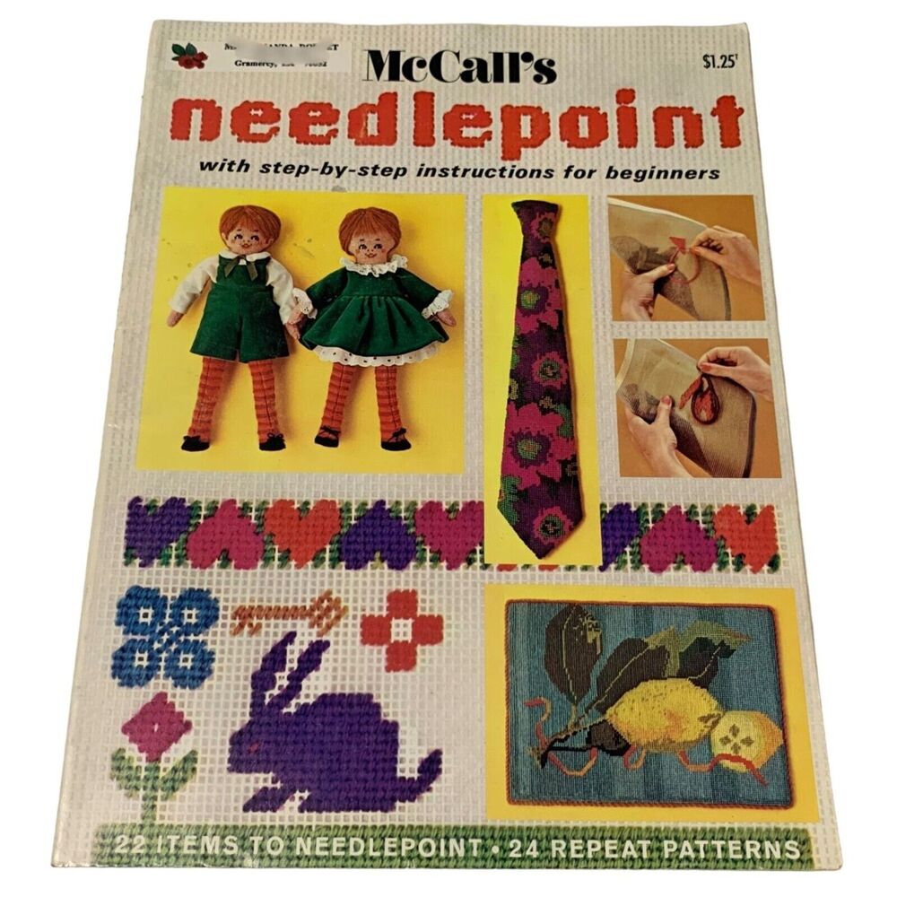 vintage McCalls craft book needlepoint beginners patterns instructions Book 2